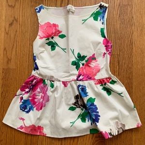 kate spade ‘blooms’ peplum top